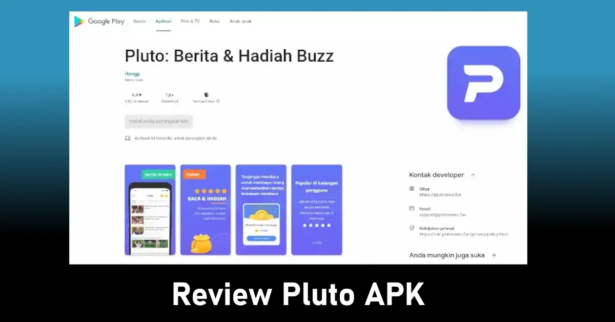 review pluto apk