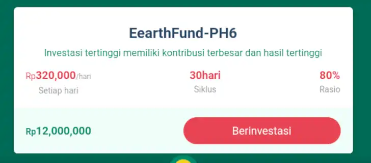 investasi earthfund ph6